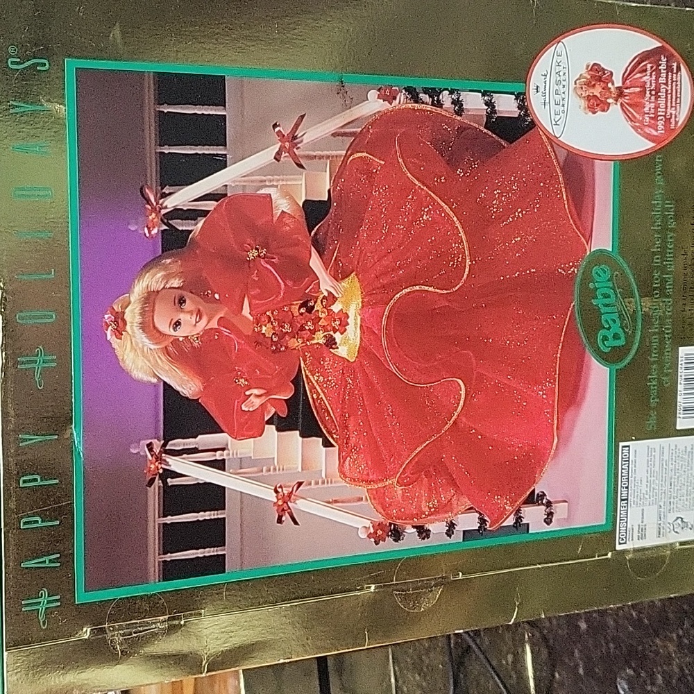 NIB Vintage 1993 Happy Holidays Barbie Special Edition By Mattel - Picture 5 of 9
